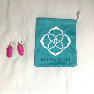 Kendra Scott Elle Magenta & Gold Earrings